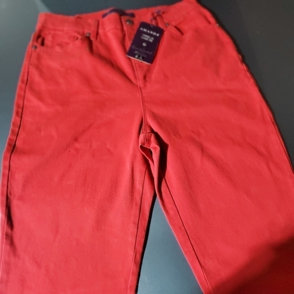 Gloria Vanderbilt Soft Touch Slimming Sz. 8L Red Jeans - Picture 1 of 13